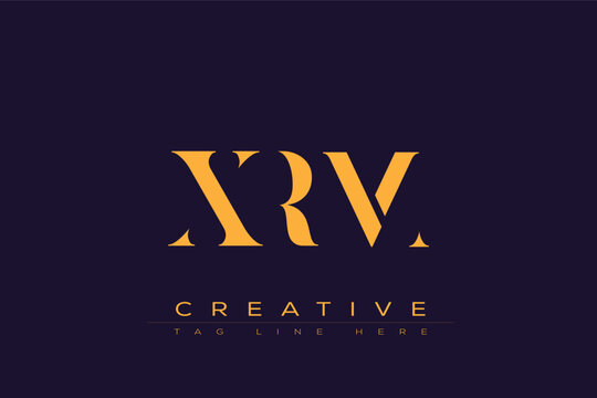 XRM abstract letter logo design. This logo is designed by three abstract letters.