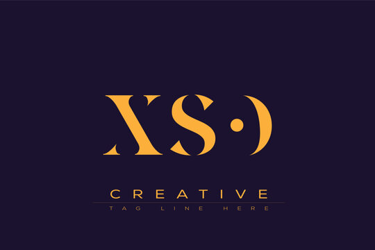 XSO abstract letter logo design. This logo is designed by three abstract letters.