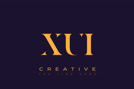 XUI abstract letter logo design. This logo is designed by three abstract letters.