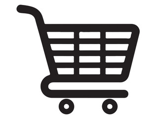 SHOPPING CART ICON SILHOUETTE