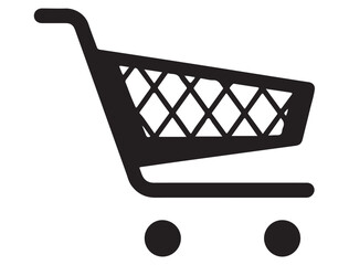 SHOPPING CART ICON SILHOUETTE