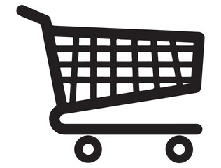 SHOPPING CART ICON SILHOUETTE