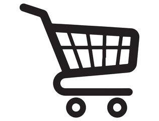 SHOPPING CART ICON SILHOUETTE
