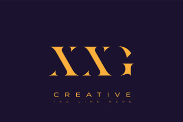 XXG abstract letter logo design. This logo is designed by three abstract letters.