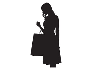 SHOPPING WOMAN SILHOUETTE