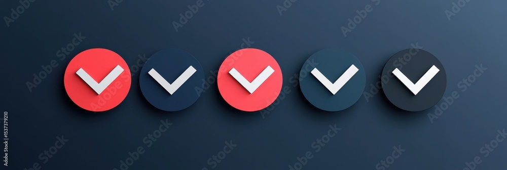 Poster duality in design: positive & negative interface elements with checkmark and cross icons