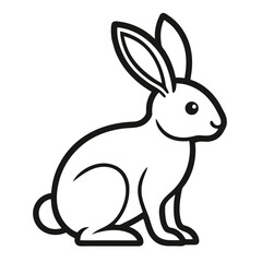 Obraz premium Vector illustration of a rabbit with white background