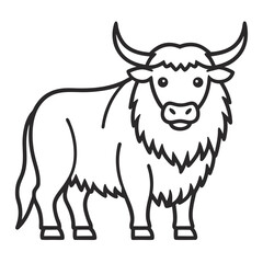 black and white bull