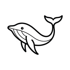 Black line art of DOLPIN