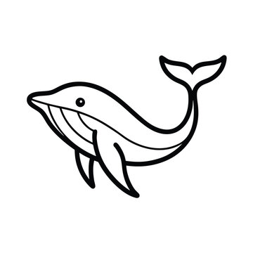 Black line art of DOLPIN