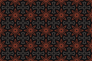 Seamless Digital Decoration Wallpaper Texture Endless Interior Template Perspective Cloth Luxury Visual Design Shape Art Textile Background Fashion Fabric Geometric Graphic Tile Symmetric Pattern.