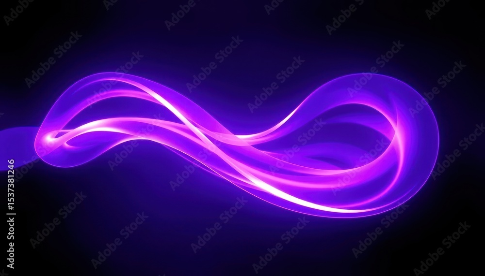Aufkleber abstract glowing purple waveform on a dark background creating dynamics