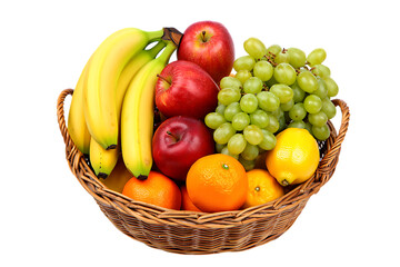 Vibrant Fruit Basket Apples, Bananas, Grapes & More