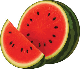slice of watermelon isolated