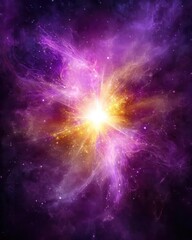 Vibrant cosmic explosion, nebula of swirling colors