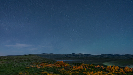 Starry Night Sky over Strawberry 