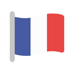 Vector icon of the France flag in a clean and simple design