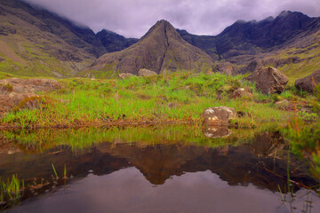 Gebirge in den Highlands von Schottland