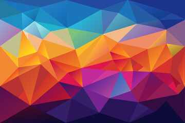 Obraz premium Colorful abstract geometric triangle pattern design vector illustration with polygonal mosaic shapes