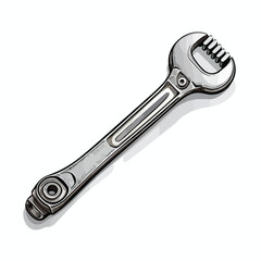 Obraz premium Professional Isolated Wrench Tool Design Vector for Mechanical Projects and DIY Crafts