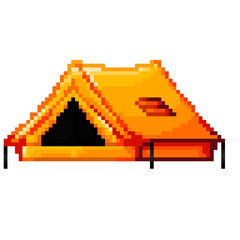 A-frame tent pixel art © Pornchanikan