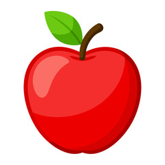 Fototapeta premium Apple fruit illustration vector style with white background