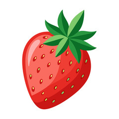 Strawberry illustration vector style with white background