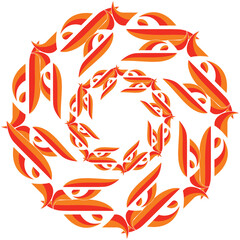 Fototapeta premium Abstract Orange Red Swirl Pattern