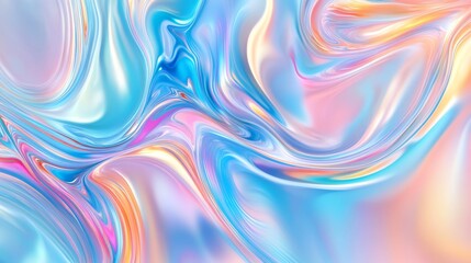 Abstract Pastel Swirl Liquid Marble Texture, Digital Art, Iridescent, Fluid, Rainbow, Background Iridescent, Abstract Art