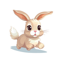 Fototapeta premium Cute Cartoon Rabbit Wildlife Animal Speed Vector Illustration EPS