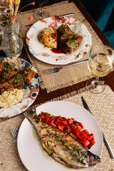 delicious dinner latin american cuisine dish