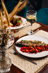 delicious dinner latin american cuisine dish