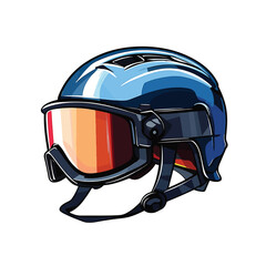 Professional Extreme Sports Helmet Icon for Vector Illustration Isolated Design