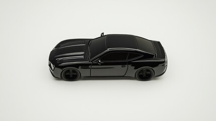 Black Sports Car Side Profile, 3D Render, Sleek Design, Car Model Sports Car, 3D Modeling