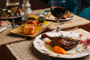 delicious dinner latin american cuisine dish