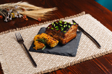 delicious dinner latin american cuisine dish