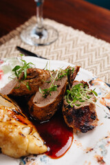 delicious dinner latin american cuisine dish