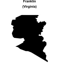 Franklin (Virginia) blank outline map