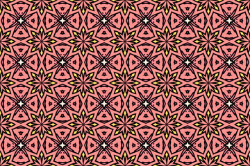 Seamless Art Texture Fabric Digital Fashion Background Textile Geometric Endless Shape Luxury Graphic Tile Interior Cloth Decoration Template Design Visual Wallpaper Perspective Symmetric Pattern.