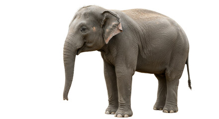 Fototapeta premium Side View Of Elephant isolated, PNG 