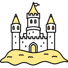 Obraz premium castle vector illustration