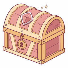 treasure chest isolated