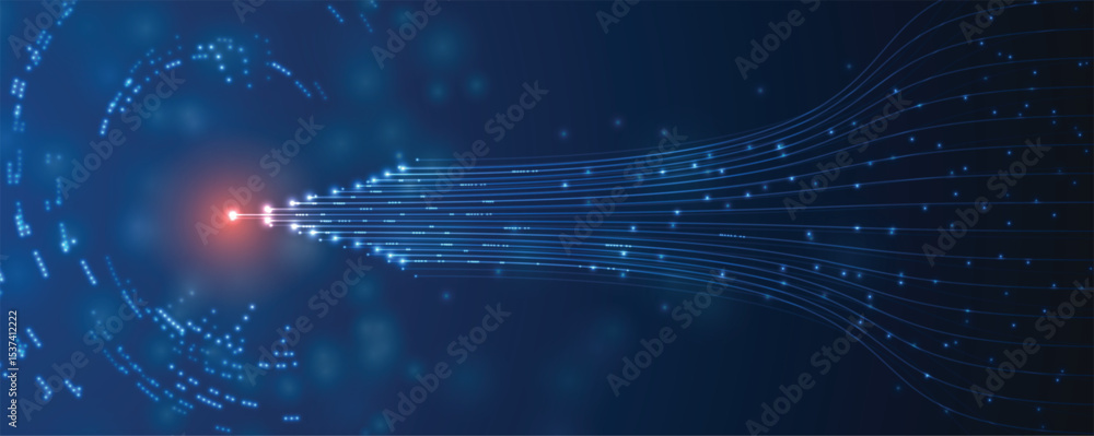 Aufkleber Abstract shining high technology and science background for presentation design