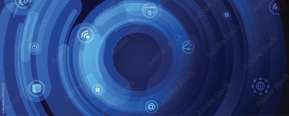Poster Abstract shining high technology and science background for presentation design