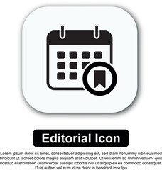 Illustration Icon Calendar Vector Set