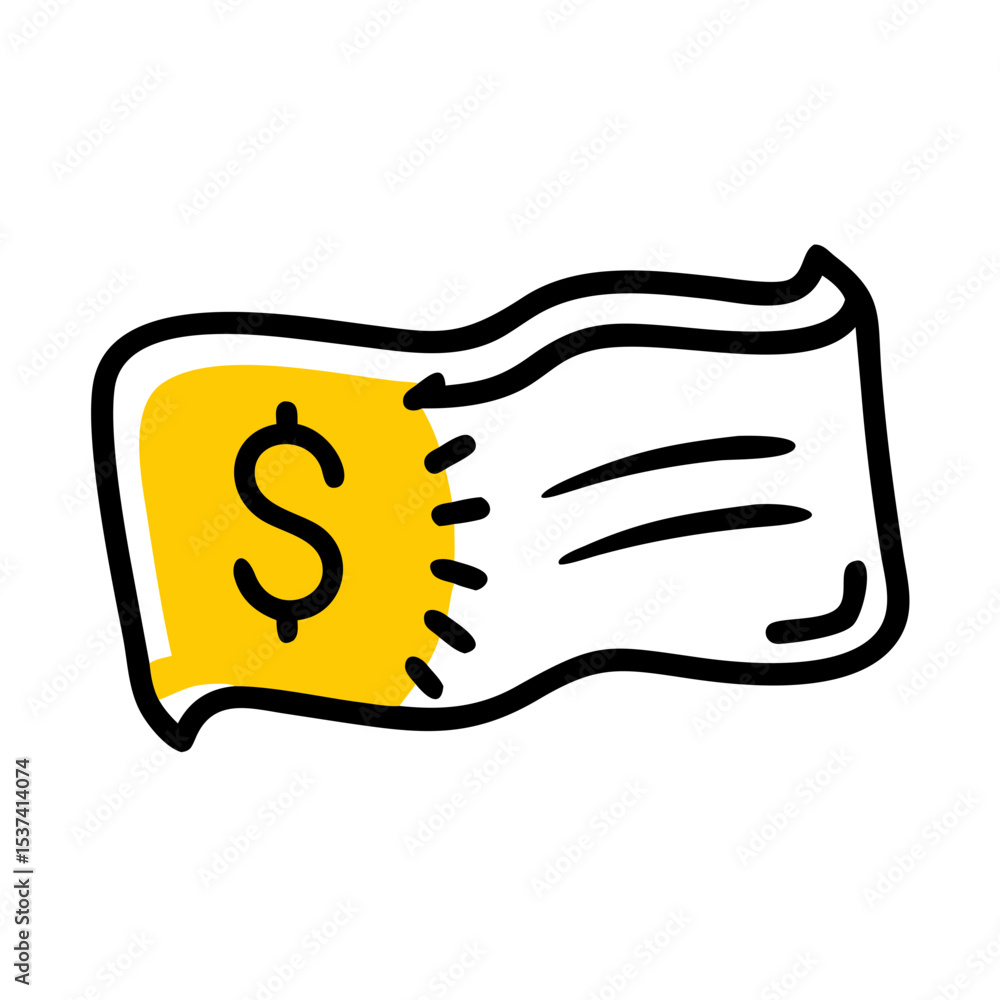 Aufkleber hand draw bold payment text label on transparent background for web and graphic design