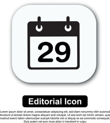 Illustration Icon Calendar Vector Set