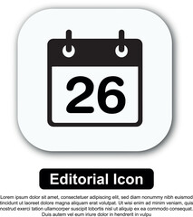 Illustration Icon Calendar Vector Set