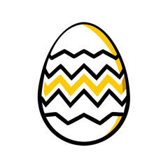 Hand Draw chevron easter egg icon on transparent background for web and graphic design