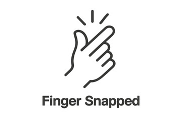 The finger snapping icon vector is a gesture icon vector symbol illustration that serves as a modern simple vector icon for your design, which also includes a click icon vector